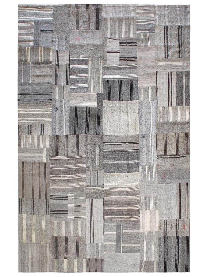 Patchwork Kilim Grey 1579